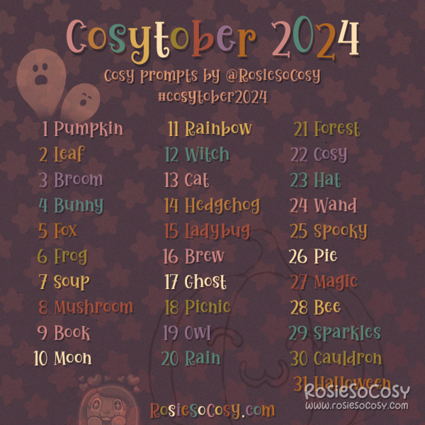 COSYTOBER 2024! Cosy art prompts for October!