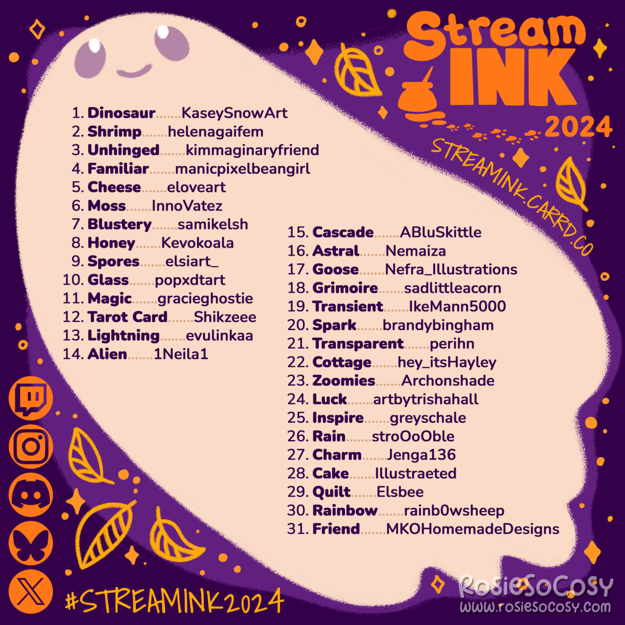 StreamINK 2024 Prompts