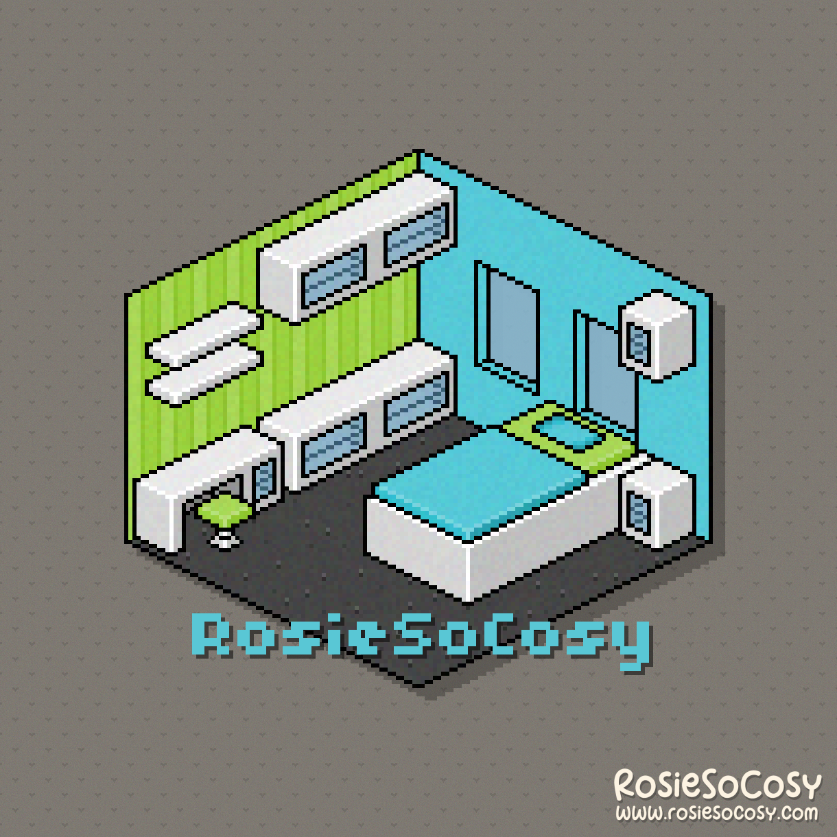 (Glossy Pixel) Isometric Bedroom